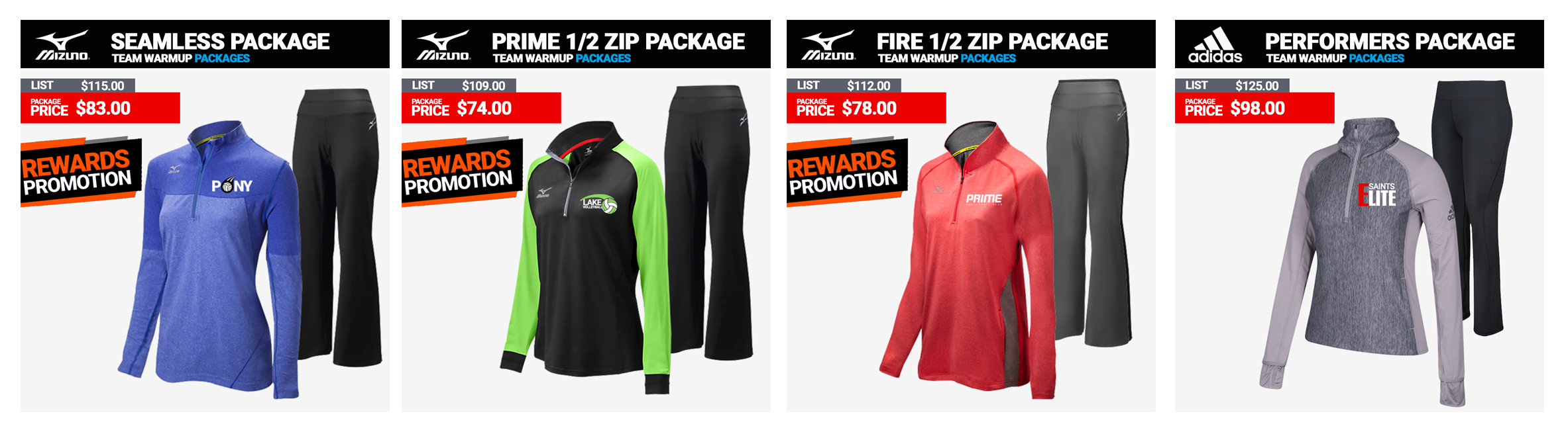 Volleyball Warmup Packages Mizuno
